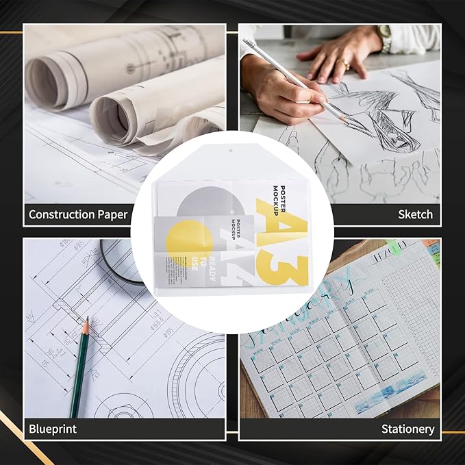 10 Pieces 11x17 inch Tabloid Size Document Folder Organizers with Snap Closure Clear Snap Closure File Folder Folder Poly Oversized Envelope File Folder Closure Plastic Folders for Office School Home