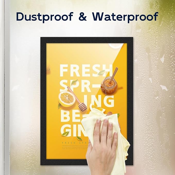 5 Pack Magnetic Sign Holder 8.5 x 11'' Letter Self-Adhesive Magnetic Wall Mount Sign Holder for Wall Window Office Poster Store Restaurant