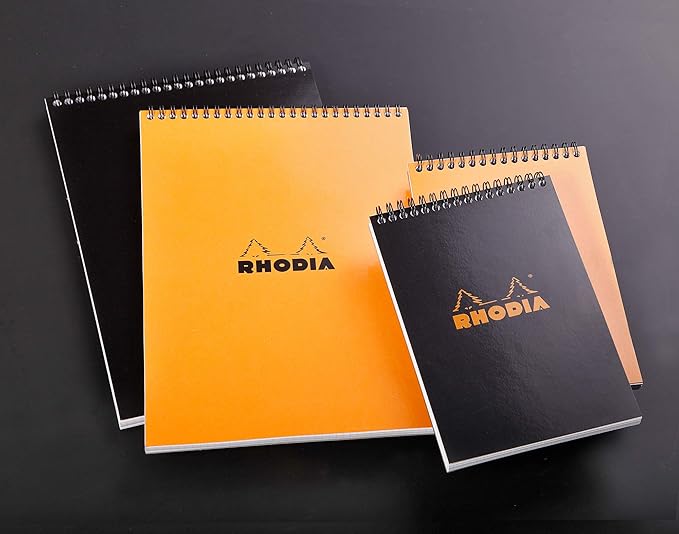 Rhodia Wirebound Notepad, A5, Square ruling - Orange