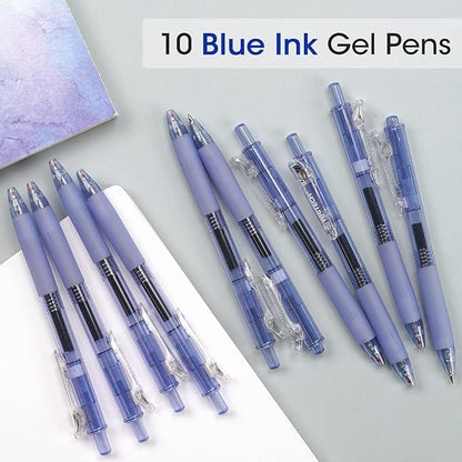 WRITECH Retractable Fine Point Gel Pens (Blue)