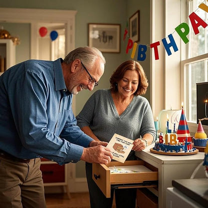 Happy Birthday Cards Gifts for Him Her,Funny Birthday Card for Husband and Wife,Lovely Birthday Anniversary Card Gifts, Love hidden in the drawer