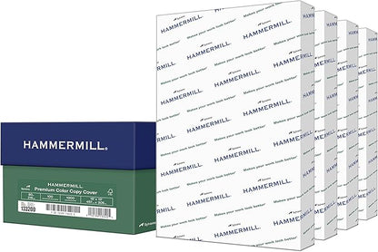 Hammermill Cardstock, Premium Color Copy, 80 lb, 18 x 12-4 Pack (1,000 Sheets) - 100 Bright, Made in the USA Card Stock, 133200C, White