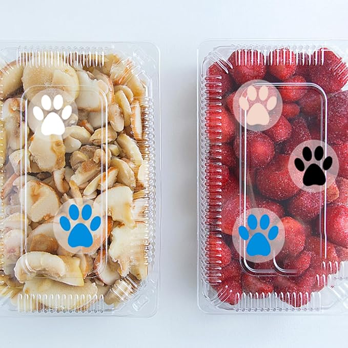 Paw Print Stickers,1.5" Clear Round Bear Paw Print Stickers Dog Puppy Paw Stickers Bear Paw Stickers with Perforation Line (500 PCS,White)