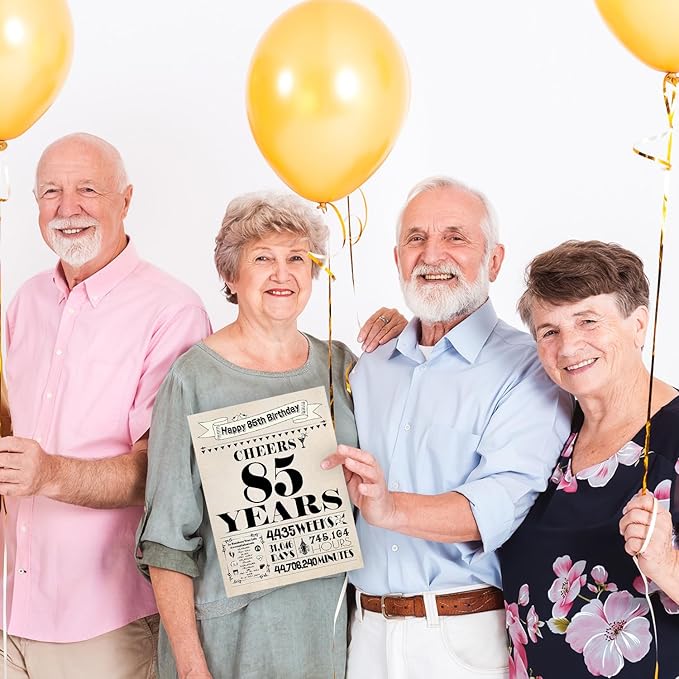 85th Birthday Card, 85th Birthday Decorations for Women Men, 85th Birthday Gifts for Grandma Grandpa, Back in 1940 Birthday Card