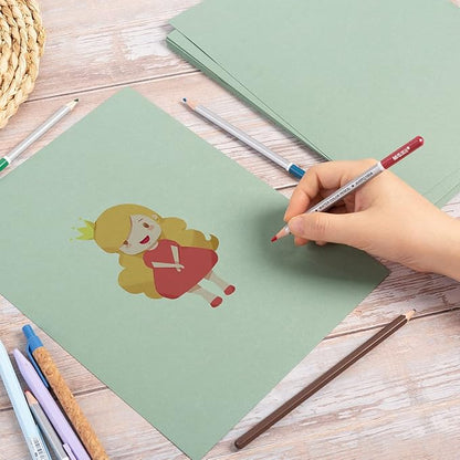 Wishop 20 Sheets Colored Thick Paper Cardstock Blank for DIY Crafts Cards Making, Invitations, Scrapbook Supplies (Sage Green, 8.5 x 11 inches)