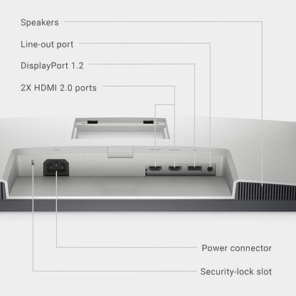 Dell S2721QS Monitor 27 Inch, 4K UHD (3840 x 2160) IPS Display, Ultra-Thin Bezel, AMD FreeSync, HDMI, DisplayPort, VESA Certified - Silver