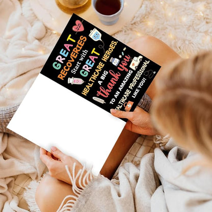 Teacher Appreciation Cards, Thank You Teacher Card for Preschool, Daycare & Educators - Teacher Appreciation Gifts Ideas, Thank You for Helping Me Grow, Perfect Preschool Teacher Appreciation Gifts