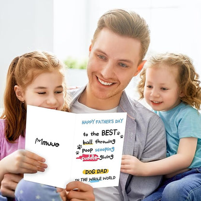 Happy Father's Day Card for Dog Dad, Funny Dog Dad Gifts for Men Him, Best Dog Dad Card, Gifts from Dog, Lovely Dog Dad Father's Day Card from Son Daughter
