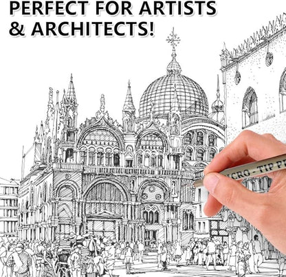 Shuttle Art 18-Pack Micro-line Pens - 11 Waterproof Archival Ink Colors in 0.3MM Felt Tip & 7 Blacks in 0.15-0.5MM For Journaling, Illustrating & Drawing