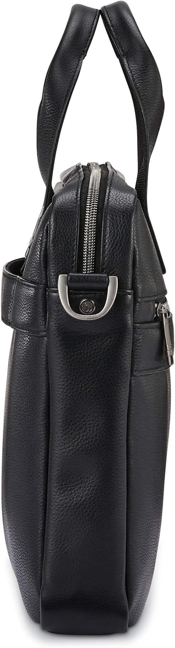 Samsonite Classic Leather Slim Brief, Black, One Size