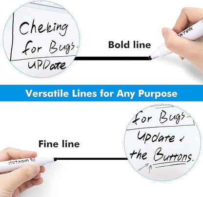 maxtek Dry Erase Markers, 38 Count Chisel Tip Whiteboard Markers, 6 Assorted Colors, Low Odor Dry Erase Pens for School Office