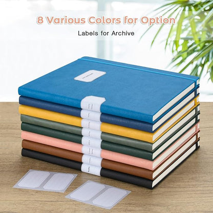 Blank Notebook, Hardcover Sketch Book, 8.5 x 5.5 Large Blank Journal, No Bleed Thick Paper Sketchbook for Drawing, Unlined Notebook Journal for Women Men School, A5 Leather Sketchbook, Lay Flat, Pink