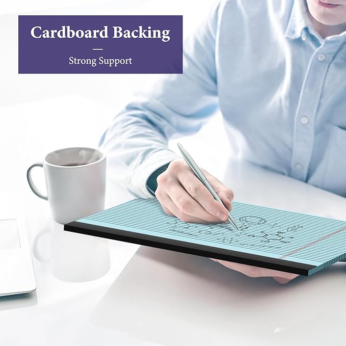 2 Pack Note Pads 11" x 9.5" Legal Pads College Ruled Notepad Micro Perforated Writing Pads Blue Lined Paper 80GSM College Ruled Paper Pad of Paper 30 Sheets Notebook for School, To-Do Lists, Office