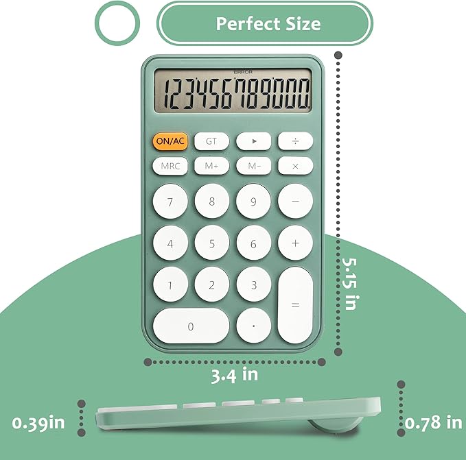 VEWINGL Standard Calculator 12 Digit,Desktop Large Display and Buttons,Calculator with Large LCD Display for Office,School, Home & Business Use,Automatic Sleep,with Battery