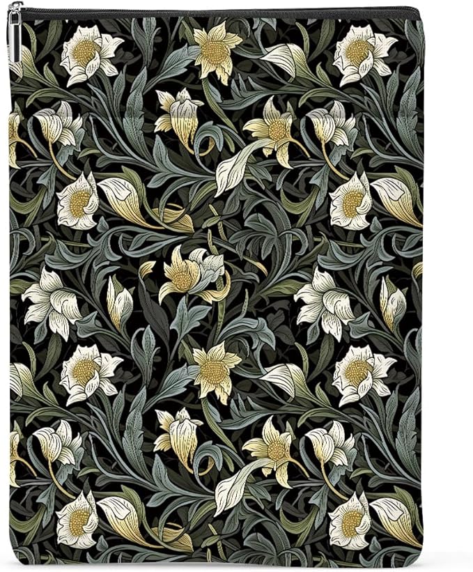 Botanical Book Sleeve, Classic Flower Book Covers for Paperbacks, Floral Book Pouch Book Protector, Book Lovers Gifts for Women Girls Niece, Book Accessories Book Club Gifts Christmas Birthday Gifts