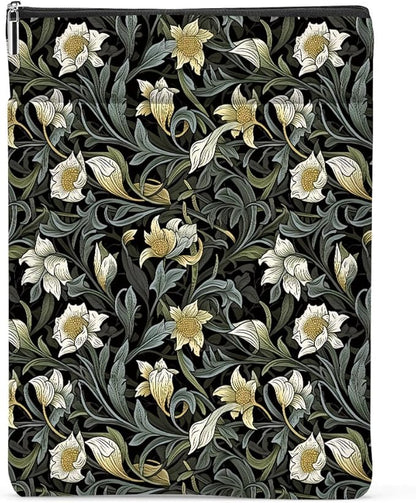 Botanical Book Sleeve, Classic Flower Book Covers for Paperbacks, Floral Book Pouch Book Protector, Book Lovers Gifts for Women Girls Niece, Book Accessories Book Club Gifts Christmas Birthday Gifts