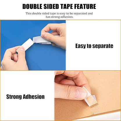 Double Sided Tape for Crafts, Double-Sided Tape for Arts, Scrapbook Supplies, Photography, Gifts Box, Scrapbooking, Card Making, Paper Backing, Tear-by-Hand, 6 Roll Heavy Duty Multi-Size Adhesive Tape