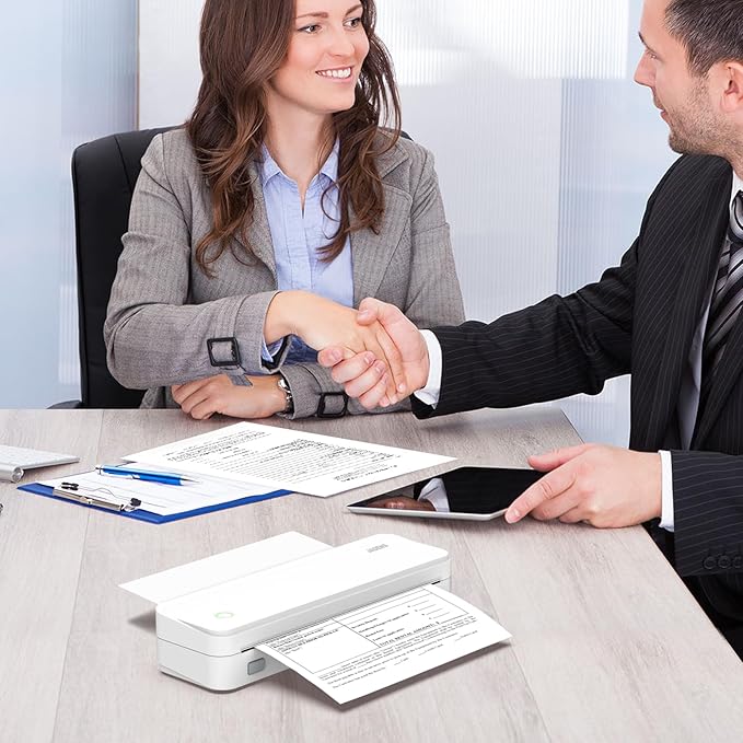 JADENS US Letter Size 8.5''×11'' Quick-Dry Folded Thermal Paper, 200 Sheets, Compatible with Gloryang & JADENS PD-A4 Portable Printer