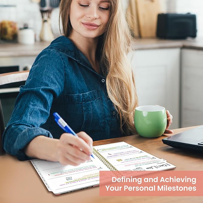 2026 Planner, Weekly and Monthly Planner for Women, January 2026 to December 2026, Pretty Hardcover 2026 Calendar Planner Book with Tabs, Inner Pocket, Spiral Bound, Perfect Office Home School Supplies - 6.3" x 8.5", Nocturne Floral