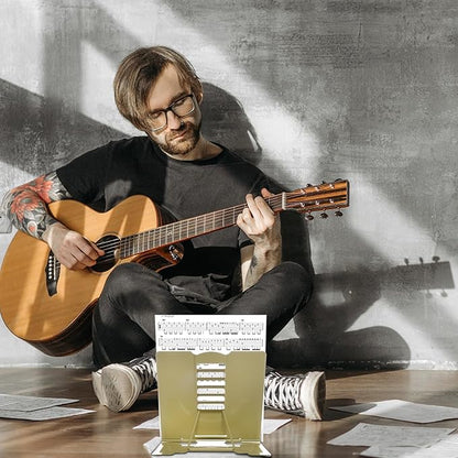 Camelmother Metal Book Stand Holder for Reading Adjustable (Full Yellow), (Camelmother-9)