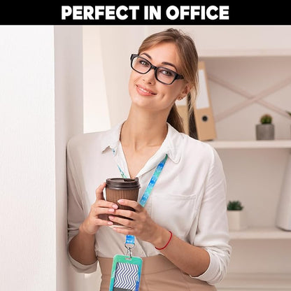 Cute ID Badge Holder with Lanyard Retractable Badge Reel Clip Funny Lanyards for ID Badges Name Tags Retractable Keychain for Teacher Doctor Student Women Men Nurse Accessories for Work (Turtle)