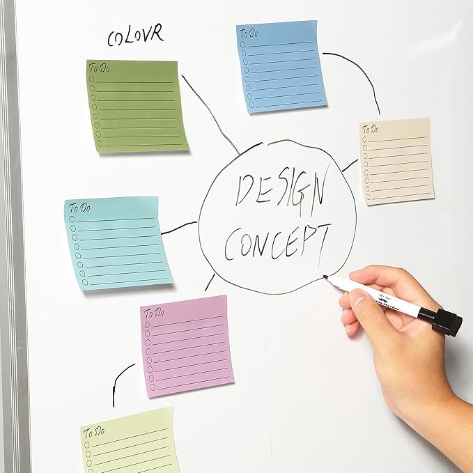 Mr. Pen- to Do List Sticky Notes, 3"x4", 9Pads, 450 Sheets, Earth Pastel Colors, to Do List Notepad, Lined Sticky Notes, to Do List Planner, Daily to Do List Notepad, to Do Notepad, Todo List Notepad