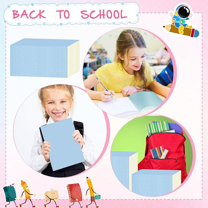 Handepo 100 Pack Composition Notebooks Ruled Lined Kraft Notebooks Bulk Soft Cover Journals Travel Diary Memo for Students Classroom Office Supplies(A5,Blue)