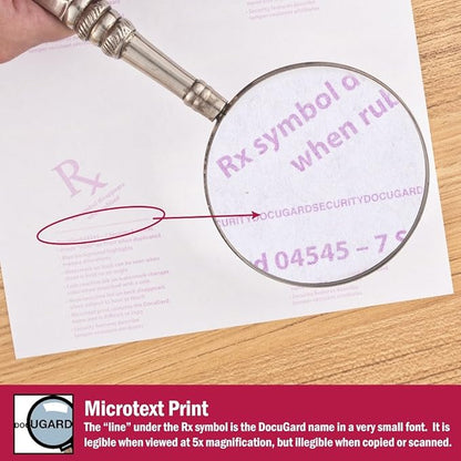 DocuGard Advanced Medical Security Paper for Printing Prescriptions and Preventing Fraud, CMS Approved, 7 Security Features, Laser and Inkjet Safe, Blue, 8.5 x 11, 24 lb., 500 Sheets (04545)