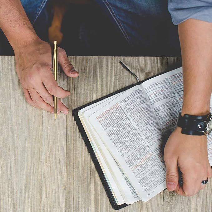 Cambond Ballpoint Pens Fancy Pens - Black Ink Bulk Pens 1.0 mm Medium Point Retractable Metal Pen Comfortable Writing for Men Women Police Uniform Office Business, 10 Pack (Rose Gold)