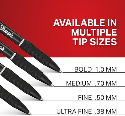 Sharpie S-Gel, Gel Pens, Drawing Pens, Gel Ink Pens For Journaling, Writing Pens, Coloring Pens, Medium Point Pens (0.7Mm), Black Ink Gel Pen, 36 Count