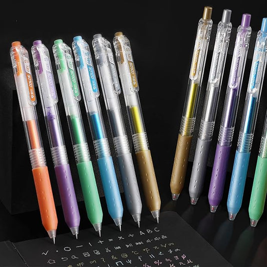 Metallic Colors Journal Planner Pens Colorful 0.5mm Markers Fine Tip Drawing Pen Porous Fineliner Pen for Bullet Journaling Writing Note Taking Coloring Art Office School Supplies (6 metallic colors)