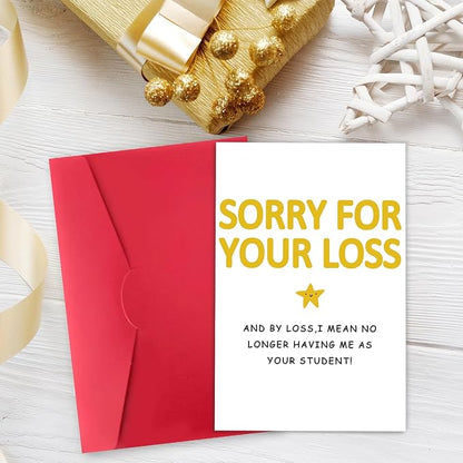 Teacher Thank You card, No Longer Having Me As Your Student, Appreciation Card,Thank You Gifts Idea for Teacher Educator, Graduation or Back to School