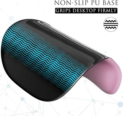 MROCO Ergonomic Mouse Pad with Gel Wrist Rest, Comfortable Mousepad with Smooth Wrist Support Surface and Non-Slip PU Base for Pain Relief, Computer, Laptop, Office & Home, 9.4 x 8.1 in, Pale Pink