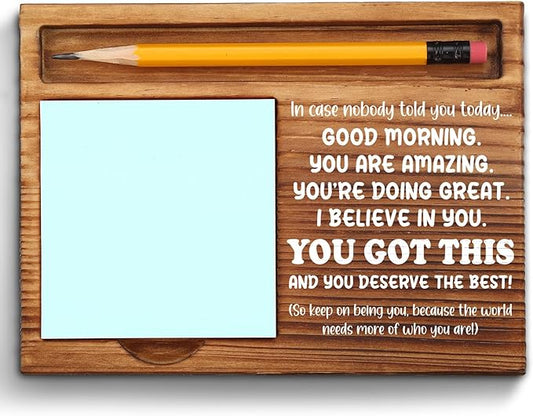 Appreciation Sticky Note Holder, Inspirational Thank You Appreciation Quote Gifts for Leader Boss Women Mentor Coach Manager Employee Coworker Self-Stick Note Pad Holders ZSS19