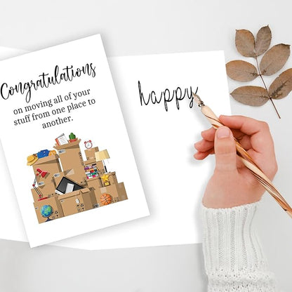 Funny Housewarming Card, Congrats New House Card for Friends, New Home Card for Women Men, Humorous Moving Away Card