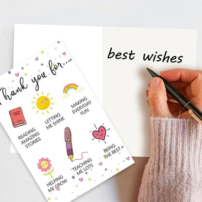 Lovely Thank You Teacher Card, Great Teacher Appreciation Gifts Card from Students, Thank You for Helping Me Grow Card, End of Term Gift