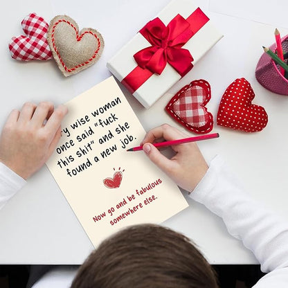 New Job Card, Funny Leaving Cards for Bestie Friend, Happy Farewell Card for Men Women, New Job Congratulate Gifts for Him Her, Coworker Leaving Gift