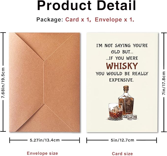 Funny Birthday Card for Old Men or Old Women, Suitable for Him And Her, Unique Birthday Gift for Dad, Mom, Husband, Wife, Grandpa, Grandma, Brother, Sister, Friends And Family.