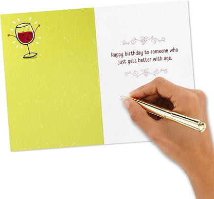 Hallmark Shoebox Funny Birthday Card for Her (Wine and Grapes)