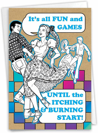 NobleWorks Funny Birthday Greeting Card with 5 x 7 Inch Envelope (1 Card) Bday Fun and Games 0784