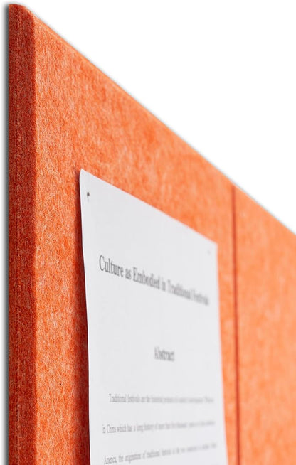 Large Felt Bulletin Board(36" x 24"),Cork Board Alternative,6 Pack Felt Wall Tiles with Safe Removable Adhesive Tabs,Notice Pin Board/Message Board/Vision Board for Office, School & Home