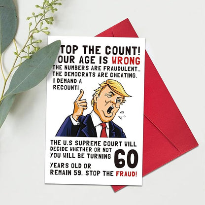 Ogeby Funny 60th Birthday Card, 60th Birthday Cards Gifts for Women Men, Hilarious 60 Year Old Birthday Gifts for Dad Mom Sister Brother