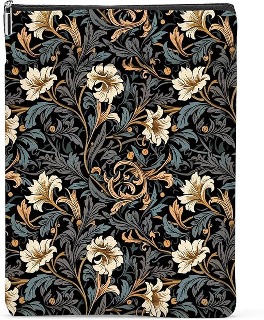 Botanical Book Sleeve, Classic Flower Book Covers for Paperbacks, Floral Book Pouch Book Protector, Book Lovers Gifts for Women Girls Freind, Book Accessories Book Club Gifts Christmas Birthday Gifts