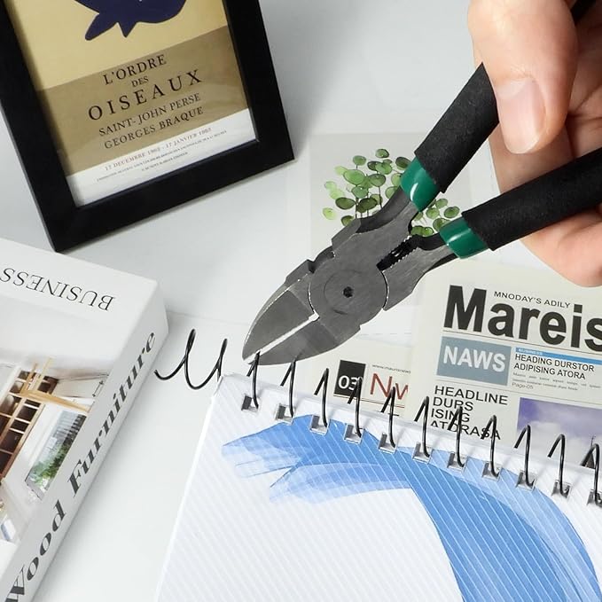 Rayson 14.3mm Spiral Wire Coil for Binding, 4:1 Pitch, 48-Loops, 9/16" Metal Coil Comb Binding 115 Sheets Capacity, Black Color & Pack of 100