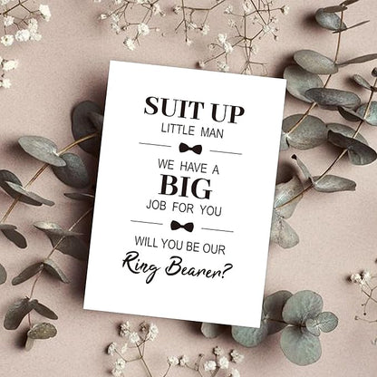 Ring Bearer Proposal Card, Will You Be Our Ring Bearer Card, Ring Bearer Request Card with Matching Envelopes.