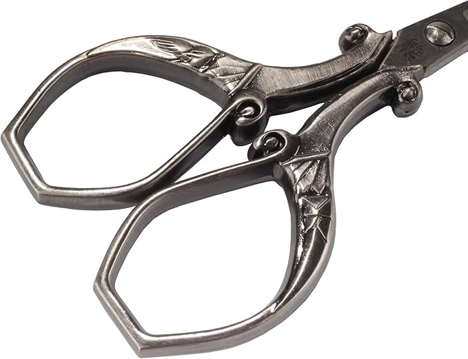JubileeYarn Chinese Wing & Cloud Embroidery Craft Scissors - Antique Silver - 1 Scissor