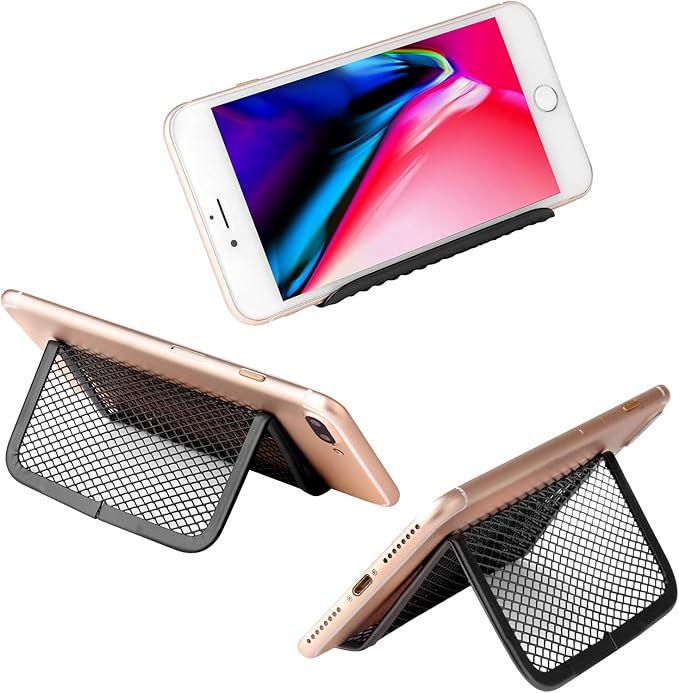 Golden Pearl Black Metal Mesh Business Card Holder Desk Business Card Organizer for Desk Office Name Card with 50 Name Card Capacity-6pcs