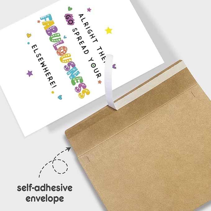 Hilarious Coworker Leaving Card, Funny Farewell Card for Colleague, Going Away Card for Men Women, Go Spread Your Fabulousness Elsewhere