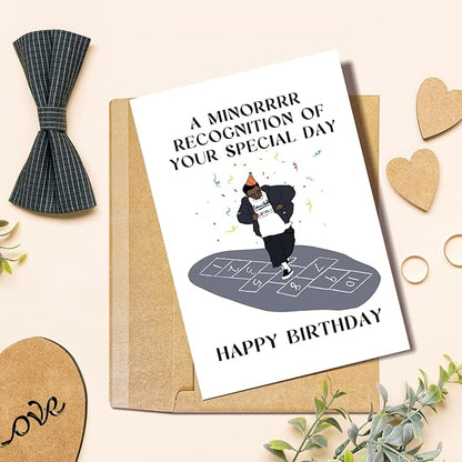 Funny Drake Birthday Card for Him Her, Hip Hop Birthday Card for Boyfriend Girlfriend, Rap Theme Birthday Card, A Minorrrr Recognition of Your Special Day