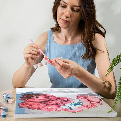 ESRICH Acrylic Paint Brushes Set, 10 Packs/ 100 Pcs Watercolor Brushes,Nylon Brush Head, for Oil Painting, Gouache, Face,Ceramics etc, Kid's and Adults Painting Arts and Crafts Paint Sets.